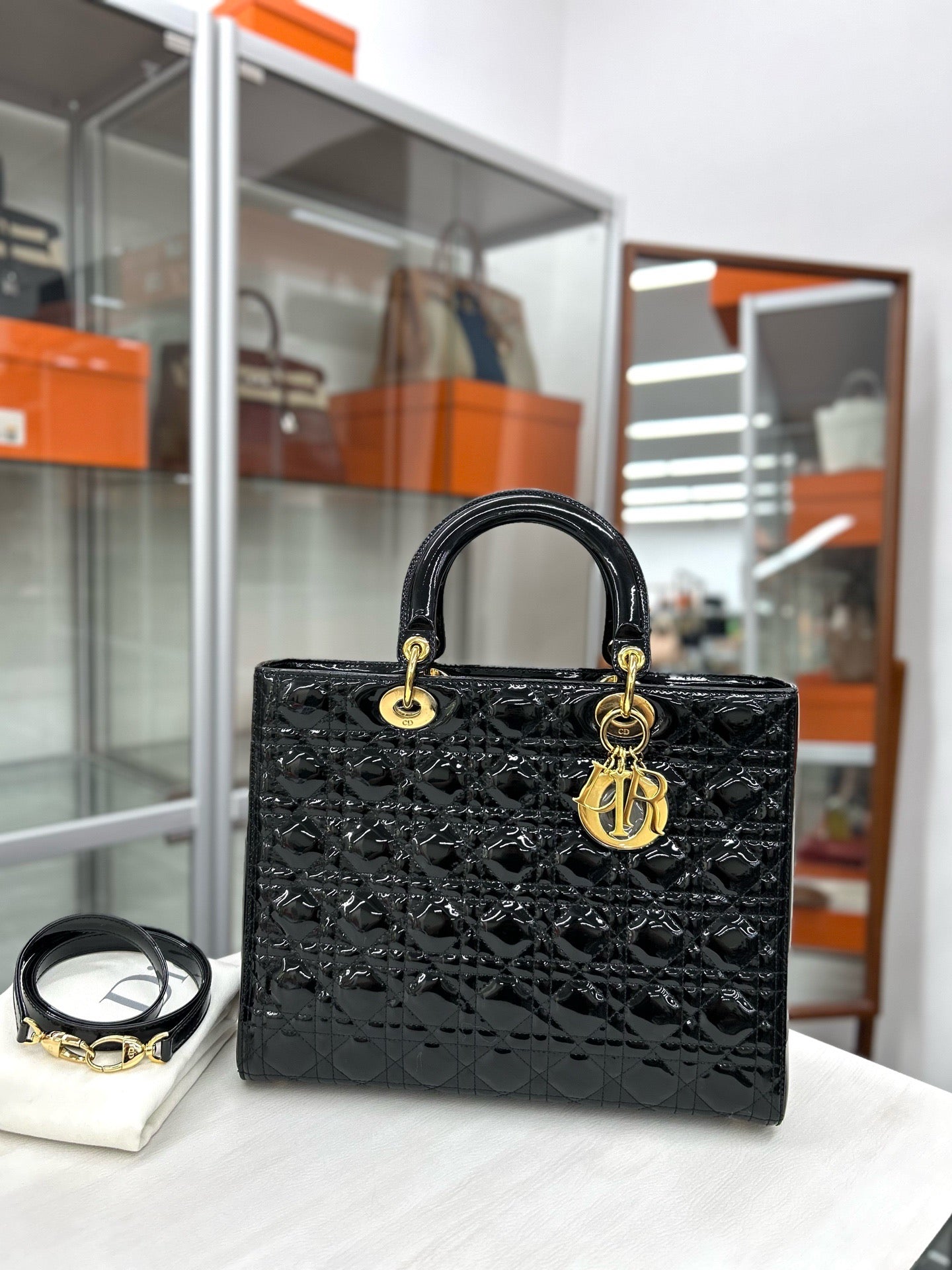 Dior Lady Dior Large Black