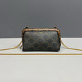 Celine Triomphe Leopard Print Mini Shell Chain Bag