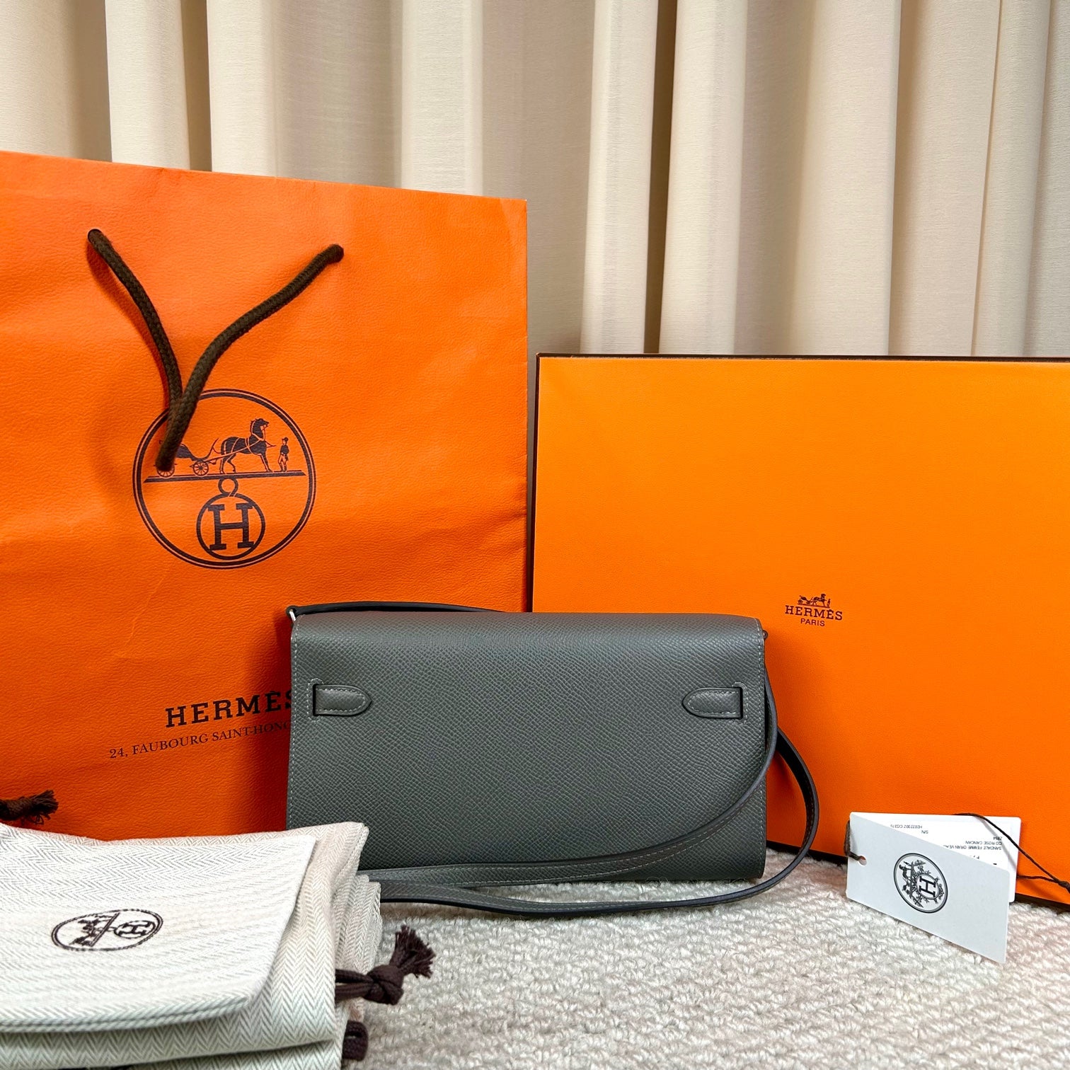 HERMÈS Slim Bag (Gris Meyer)
