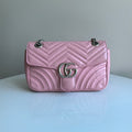 Gucci GG Marmont Medium Pink Silver Hardware