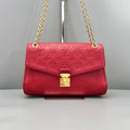 Louis Vuitton Red Monogram Empreinte Saint-Germain Chain