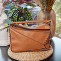 Loewe Puzzle Small Tan Calfskin Leather Bag