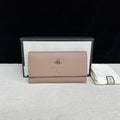 Gucci "Blind for Love" Bee Pink Leather Long Flap Wallet