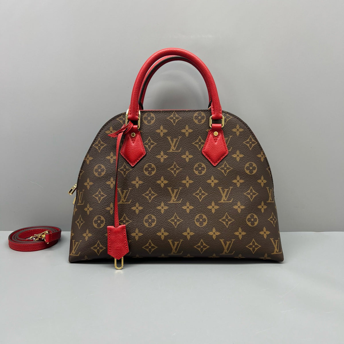 Louis Vuitton Alma MM Canvas Red（Missing lock）