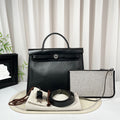 Hermes Herbag 31 Black Silver