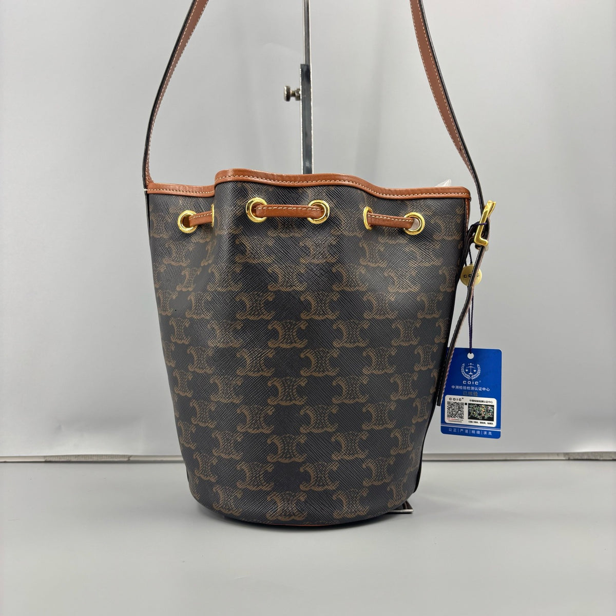 Celine Triomphe Canvas Bucket
