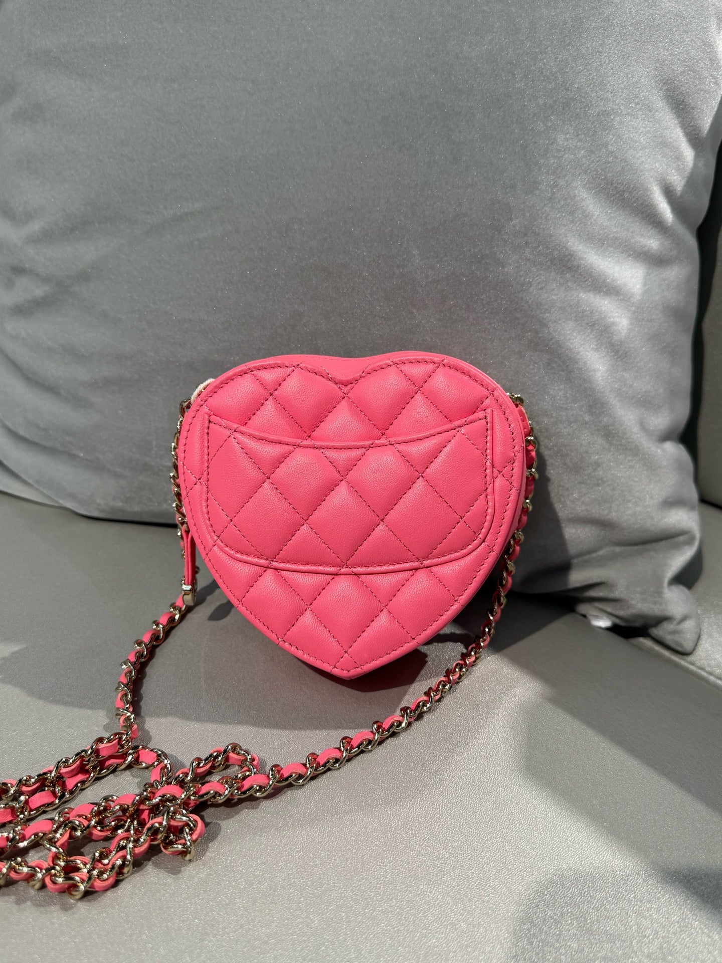 Chanel Heart Bag Lambskin Pink