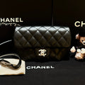 Chanel Classic Flap Waist Bag in Black Quilted Lambskin