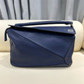 LOEWE Puzzle Large Midnight Blue Smooth Calfskin