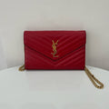 YSL Saint Laurent  Envelope Red