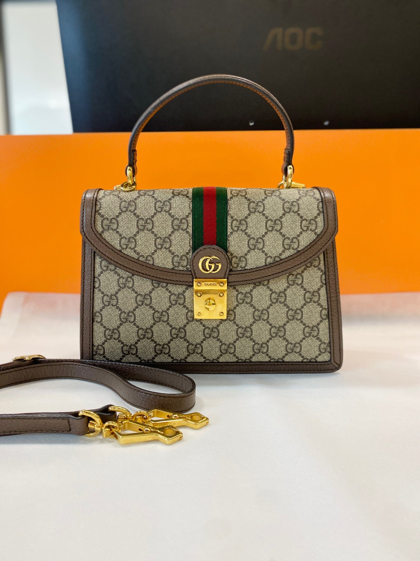 Gucci Ophidia GG Supreme Top Handle