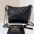 Chanel Gabrielle Medium Black Calfskin Crossbody Bag