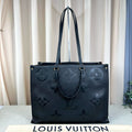 Louis Vuitton Onthego GM Black Leather Tote