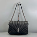 Saint Laurent Black Quilted Leather Large