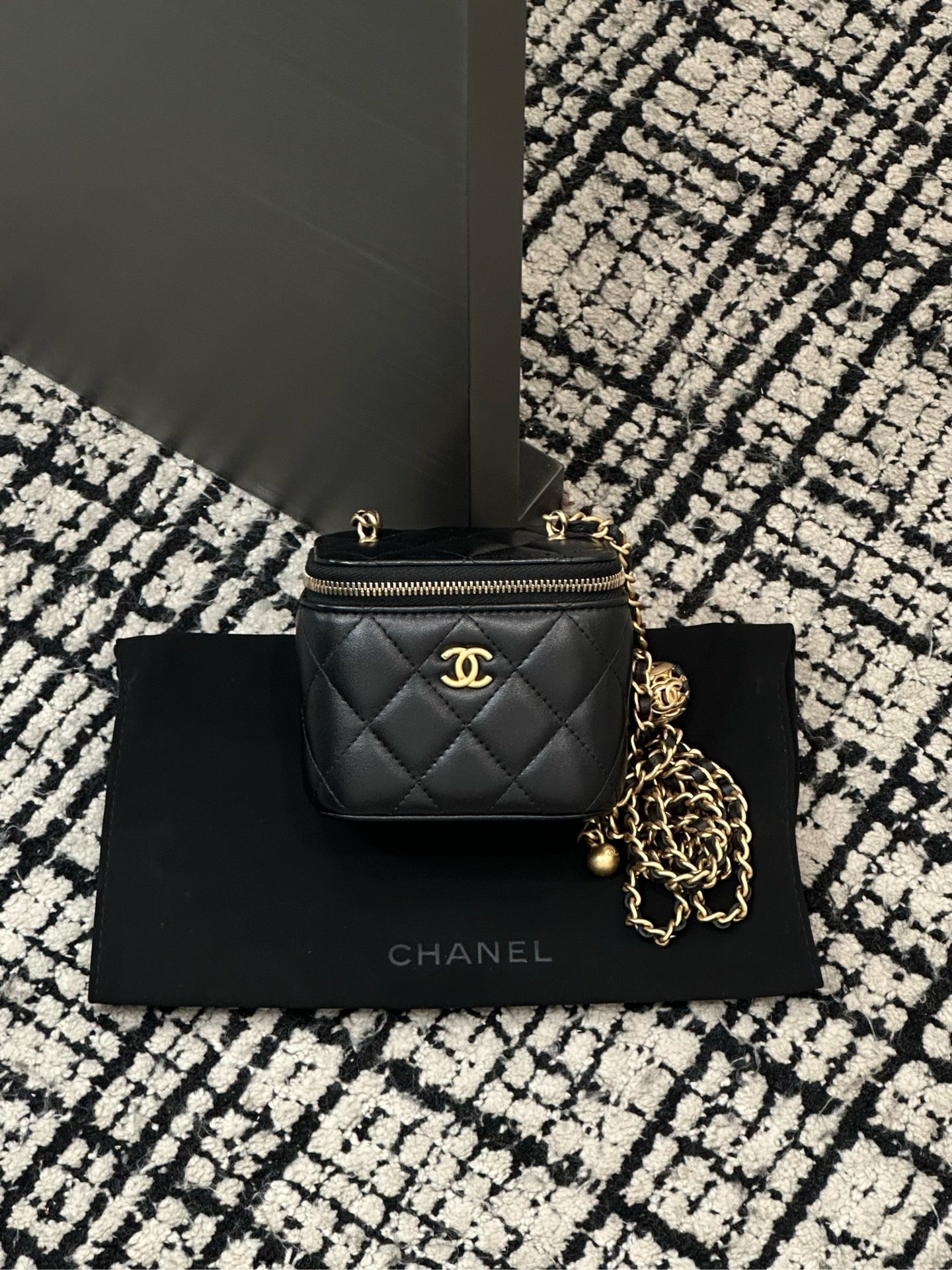 Chanel Mini Quilted Lambskin Vanity Box