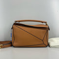 Loewe Puzzle Small Caramel Grained Calfskin Geometric