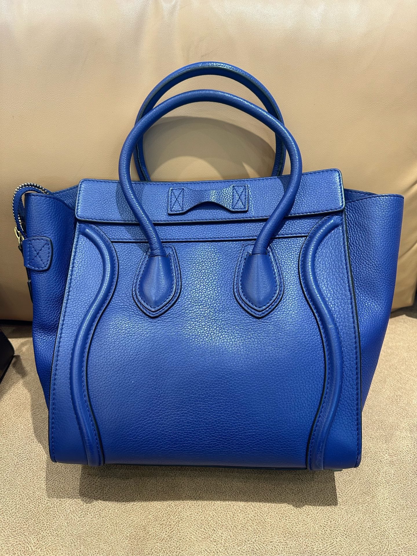 Celine Luggage Micro Electric Blue