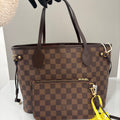 Louis Vuitton Neverfull MM Damier Ebene Canvas Tote Bag