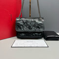 Saint Laurent Niki Small Black Crinkled Waxed Calfskin