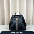 CHANEL Black Caviar 25 Bag Medium Backpack