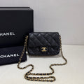 Chanel Chain Around Flap, Black Lambskin Leather