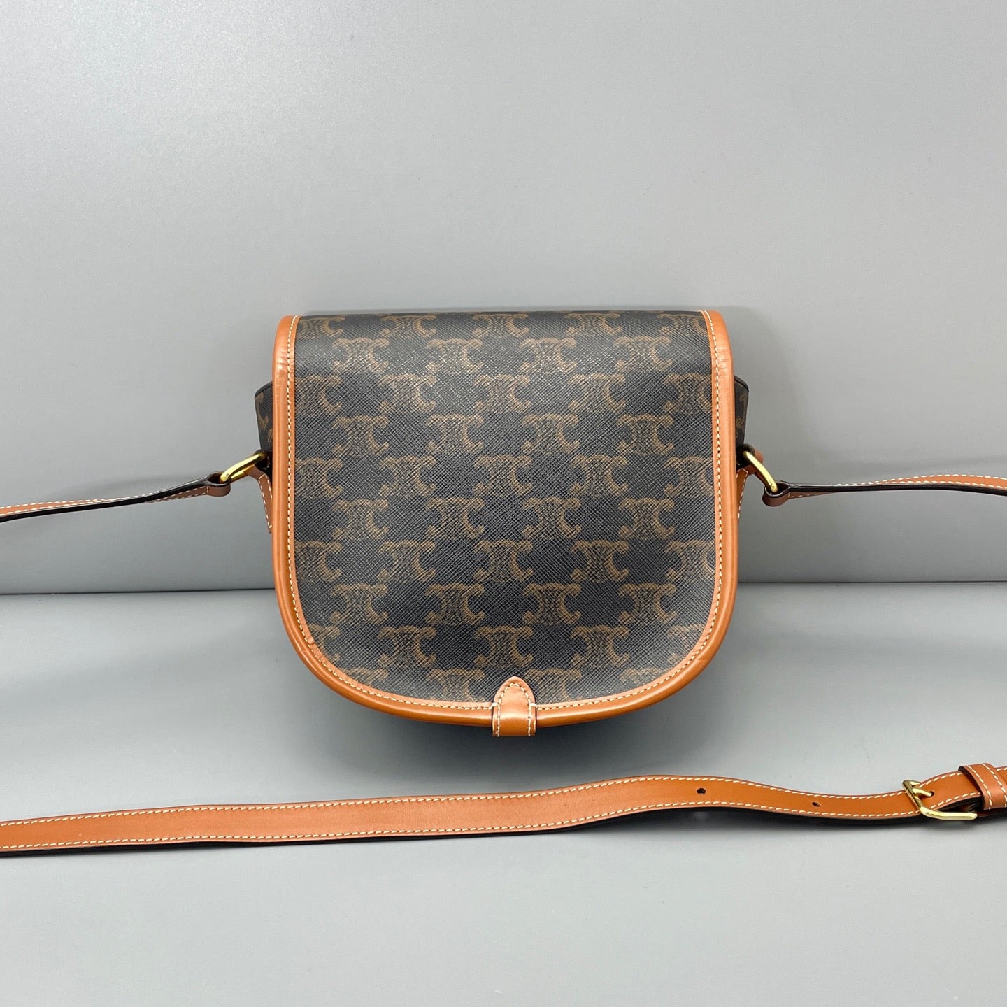 Celine Triomphe Folco Brown Monogram