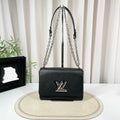 Louis Vuitton Twist Bag Black Epi Leather Silver 23cm