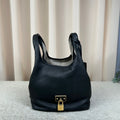 LOEWE Calle Black Lambskin Hobo Bag 31cm