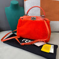 Fendi Peekaboo Mini Orange Shearling