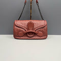 Bottega Veneta Intrecciato Flap Shoulder Bag in Terracotta