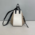Loewe Medium Hammock White Sand Black Colorblock