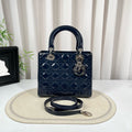 Dior Lady Dior Medium Navy Blue Bag