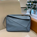 LOEWE Puzzle Bag, Blue Calfskin