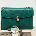 Bvlgari Serpenti Forever Green Leather Chain