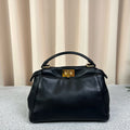 Fendi Peekaboo Black Full Leather Handbag - Missing Shoulder Strap