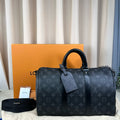 Louis Vuitton Keepall 35 Black Monogram Eclipse Bag