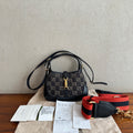 Gucci Jackie 1961 Mini Black GG Denim & Leather Handbag