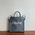 Celine Cabas Tote Medium Triomphe Canvas Black Handbag