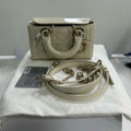 Dior Lady D-Joy Micro Handbag Off-White Patent Cannage