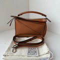 Loewe Puzzle Small Tan Leather Shoulder Bag