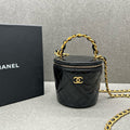Chanel Mini Vanity Case Black Patent Leather