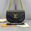 Louis Vuitton Black Quilted Leather New Wave Chain
