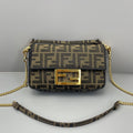 Fendi FF Zucca Canvas Baguette Mini