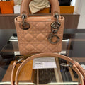 Christian Dior Lady Dior Mini Patent Leather Pink