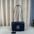 LV Twist Epi Leather Bag Dark Blue 23cm