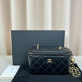 Chanel Vanity Mini Black Lambskin Gold Hardware