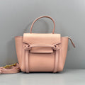 Celine Pink Grained Leather Micro Belt