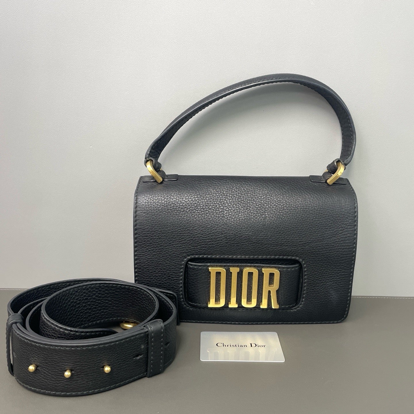 Dior Black Grained Calfskin Dio(r)evolution