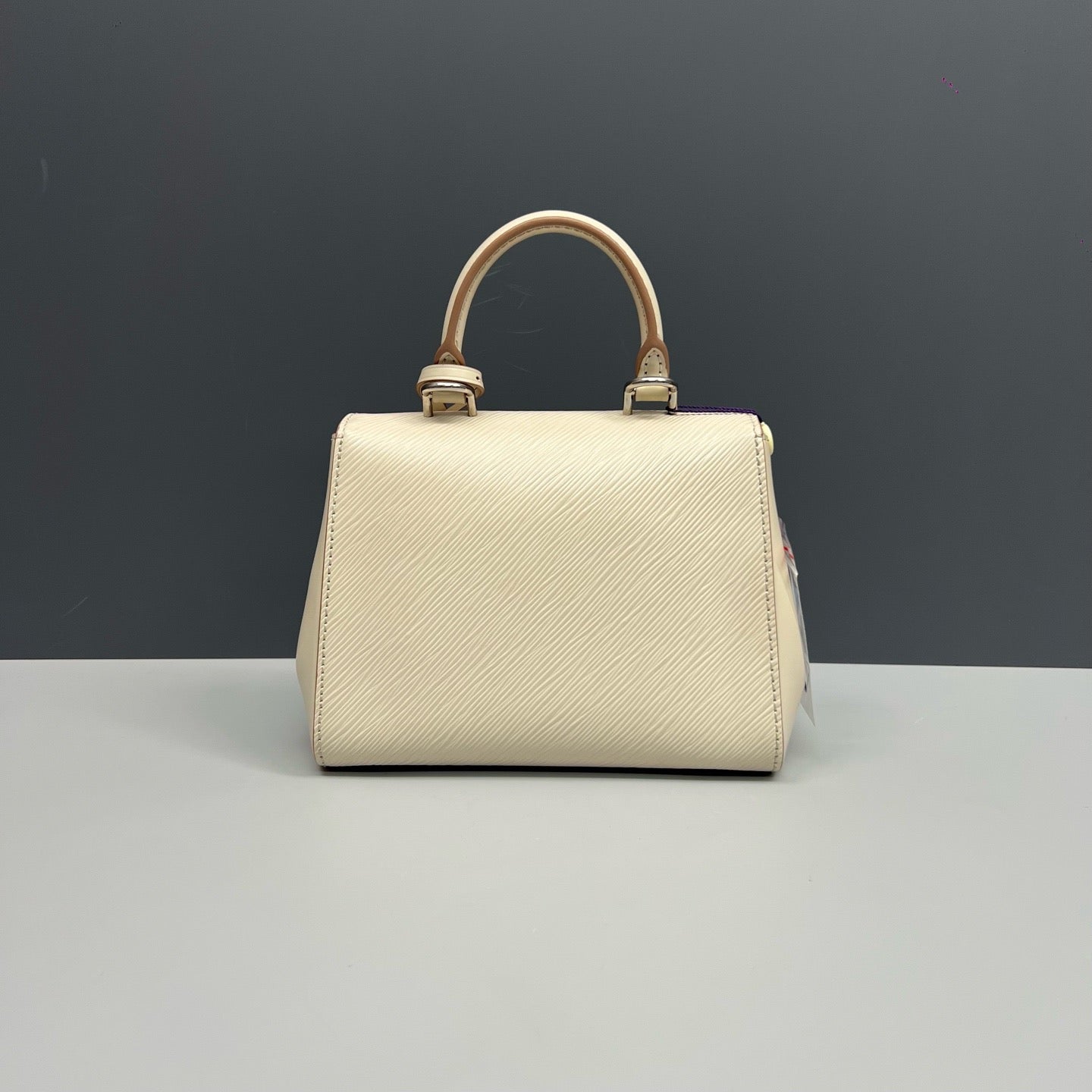 Louis Vuitton Mini Cluny Epi Leather Handbag White