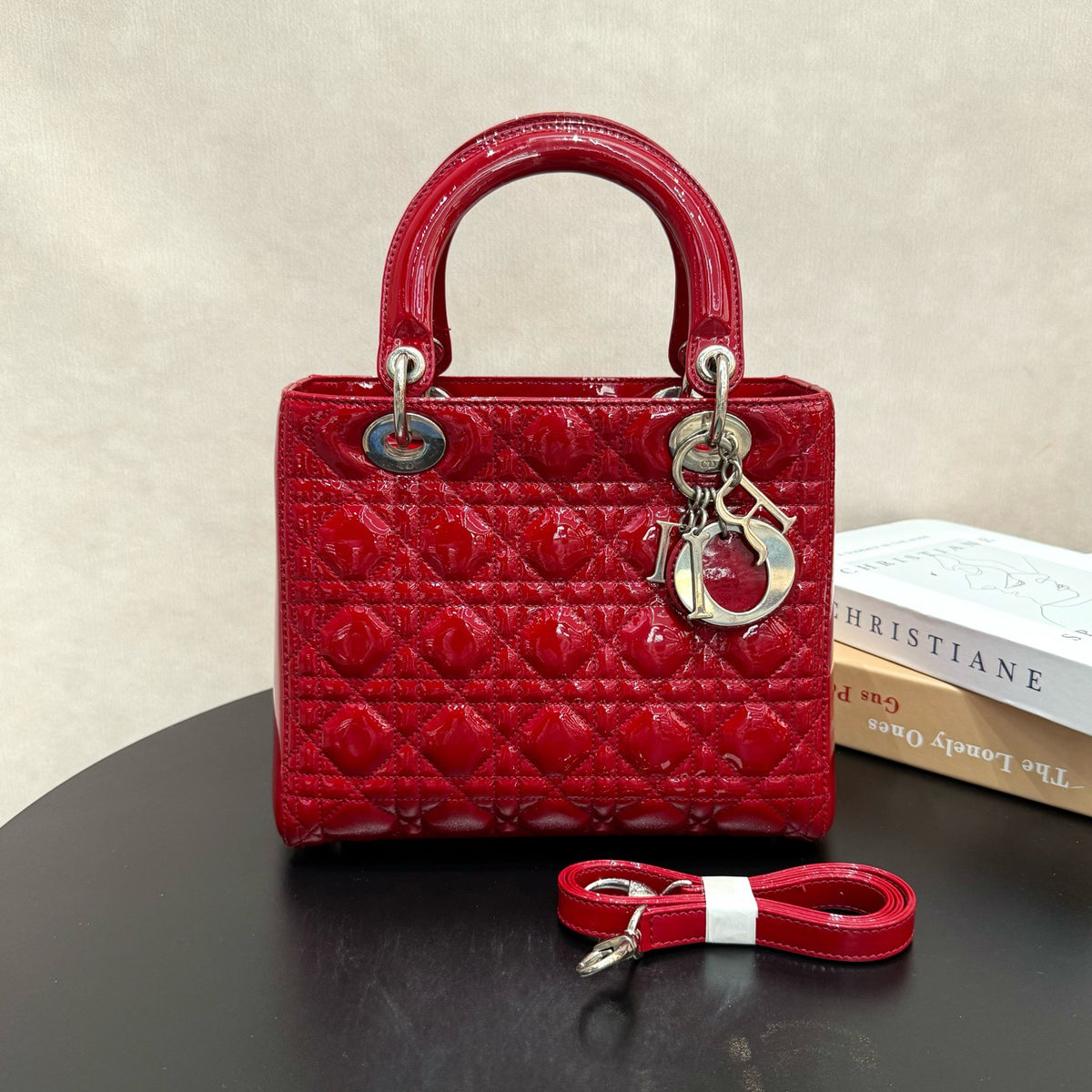 Dior Lady Dior 5‑Grid, Red